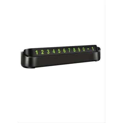 Dispozitiv parcare temporară cu afișaj număr telefon, clapetă, Negru