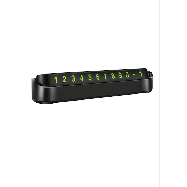 Dispozitiv parcare temporară cu afișaj număr telefon, clapetă, Negru